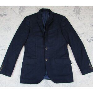 Buttoned Down x Reda 1865 Blue Contemporary Texture mens navy wool blazer 36R